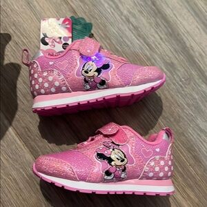 Disney Pink Minnie Mouse Sneakers with Velcro Strap